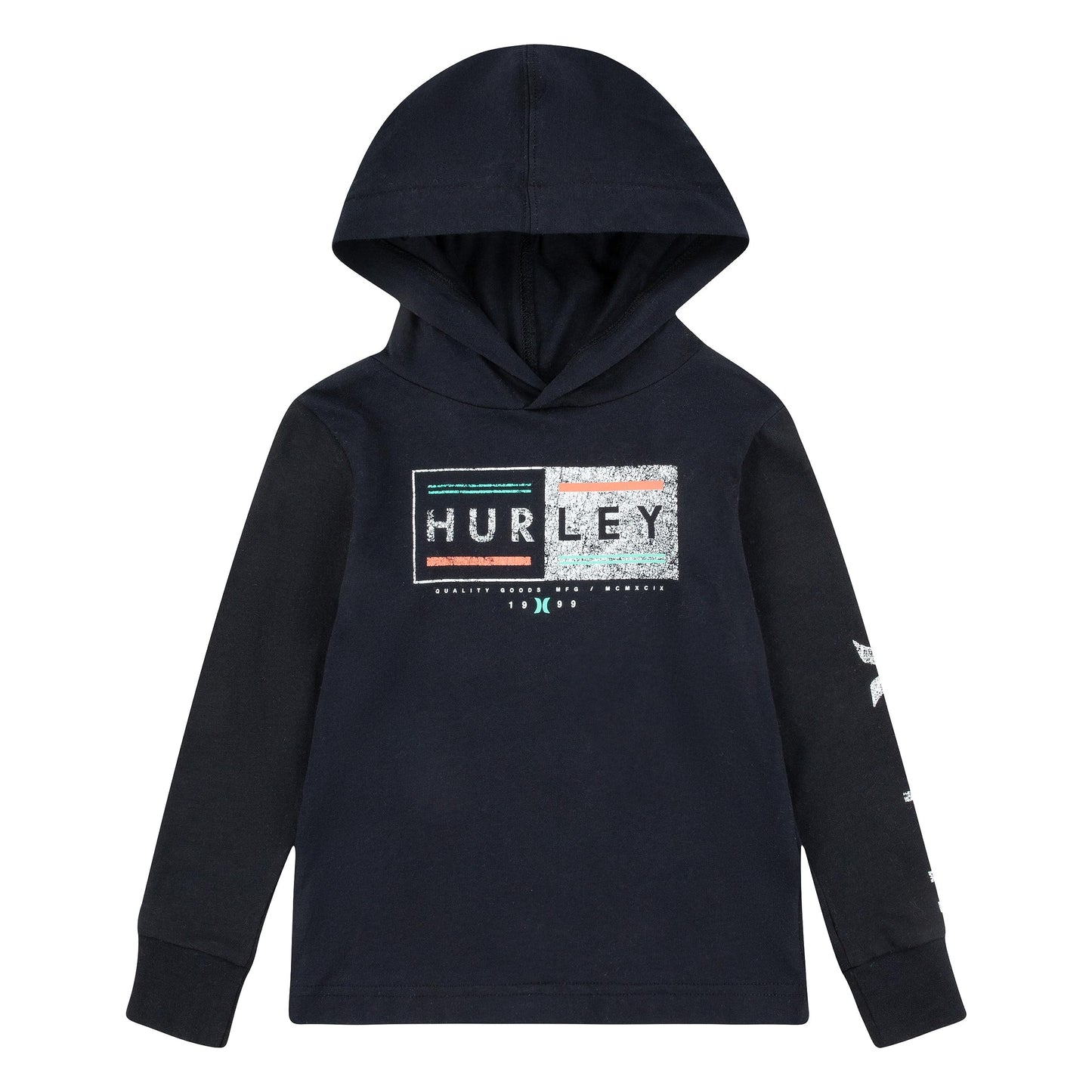 Image 1 of Long Sleeve Graphic Hooded Top (Little Kids)