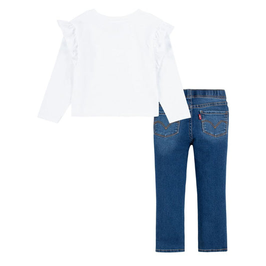 Ruffle Tee And Jean Set (Toddler)