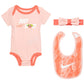 Image 1 of Bodysuit, Headband and Bib Set (Infant/Toddler/Little Kids)