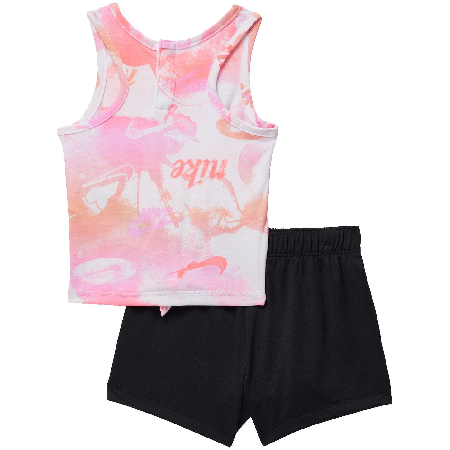 Image 2 of Printed Knotted Tank Top and Jersey Shorts Set (Infant)