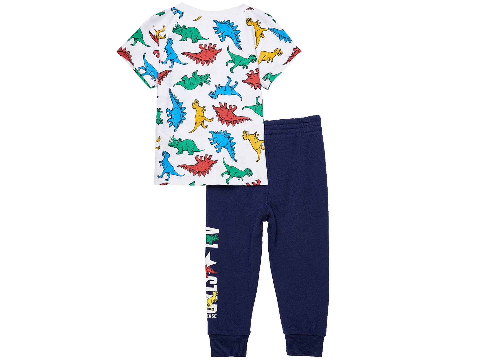 Image 2 of Dino Short Sleeve Tee + French Terry Joggers Set (Infant)