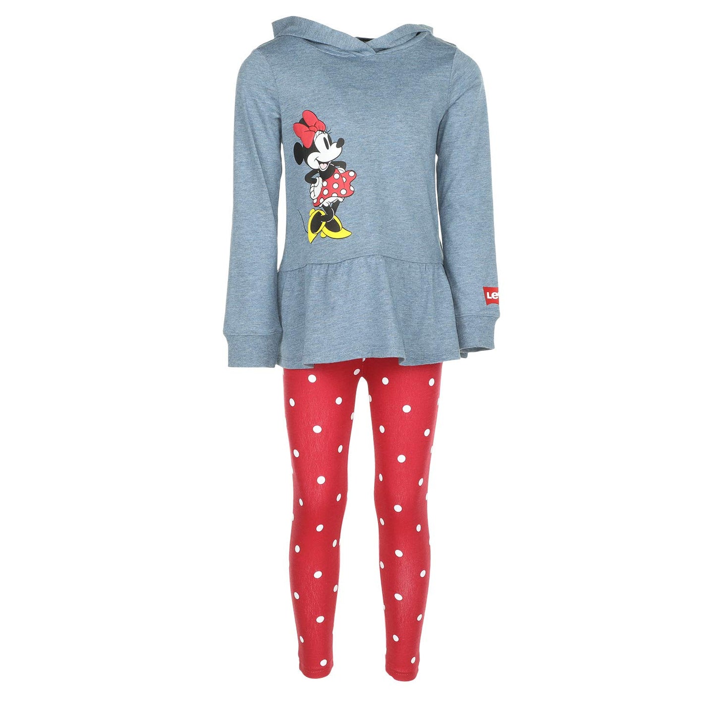 Image 1 of Levi's x Disney Minnie Mouse Hoodie and Leggings Set (Little Kids)
