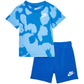 Image 1 of Dot-Dye T-Shirt and French Terry Shorts Set (Infant)