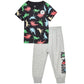 Image 1 of Dino Short Sleeve Tee + French Terry Joggers Set (Infant)