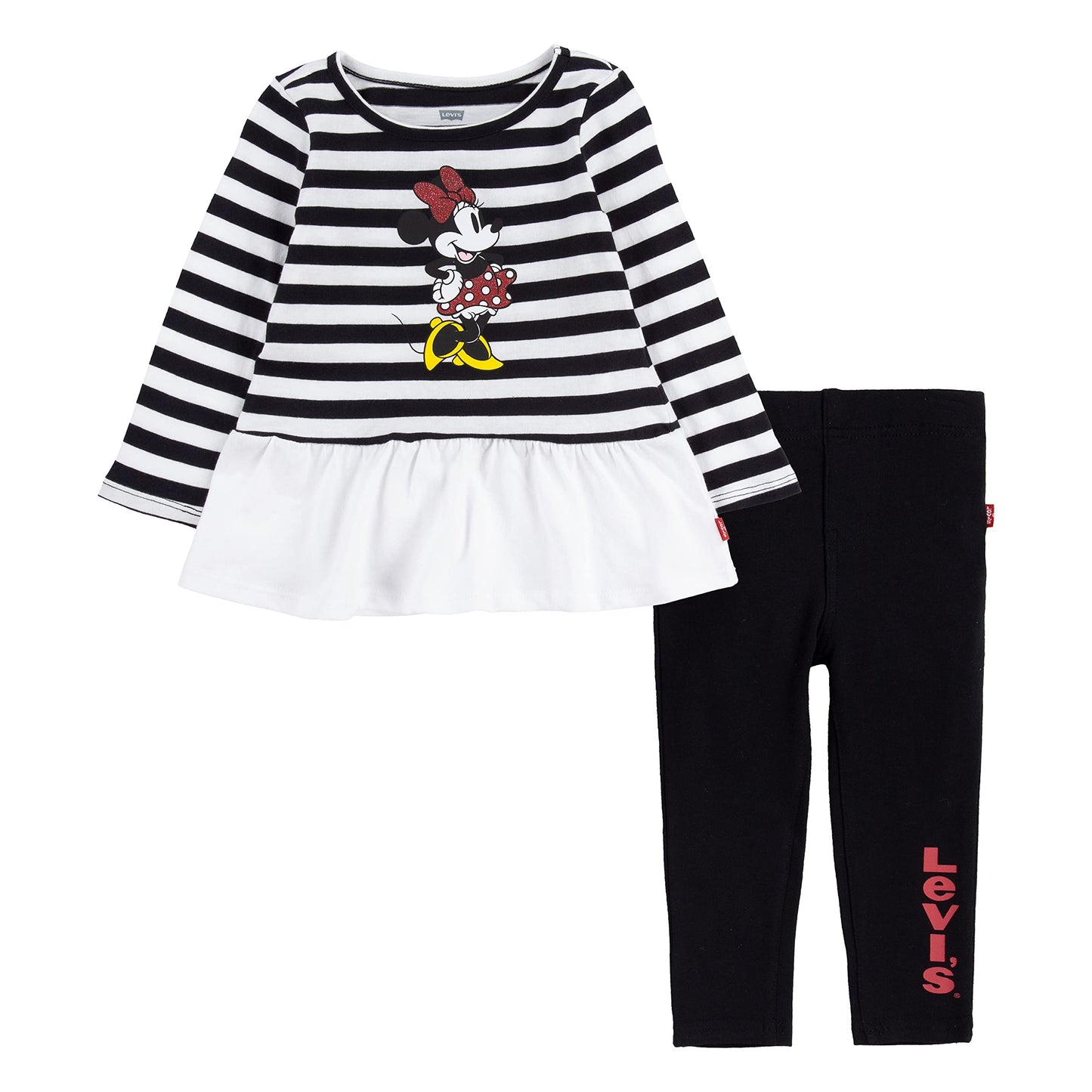 Image 1 of Levi's x Disney Minnie Mouse T-Shirt and Leggings Set (Infant)