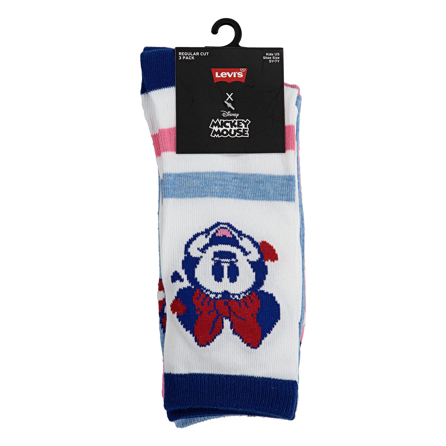 Image 4 of Levi's® x Disney Minnie Mouse Crew Socks 3-Pack (Toddler)