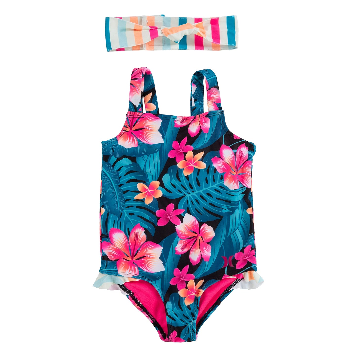 Image 1 of One-Piece Swimsuit with Headband (Toddler)