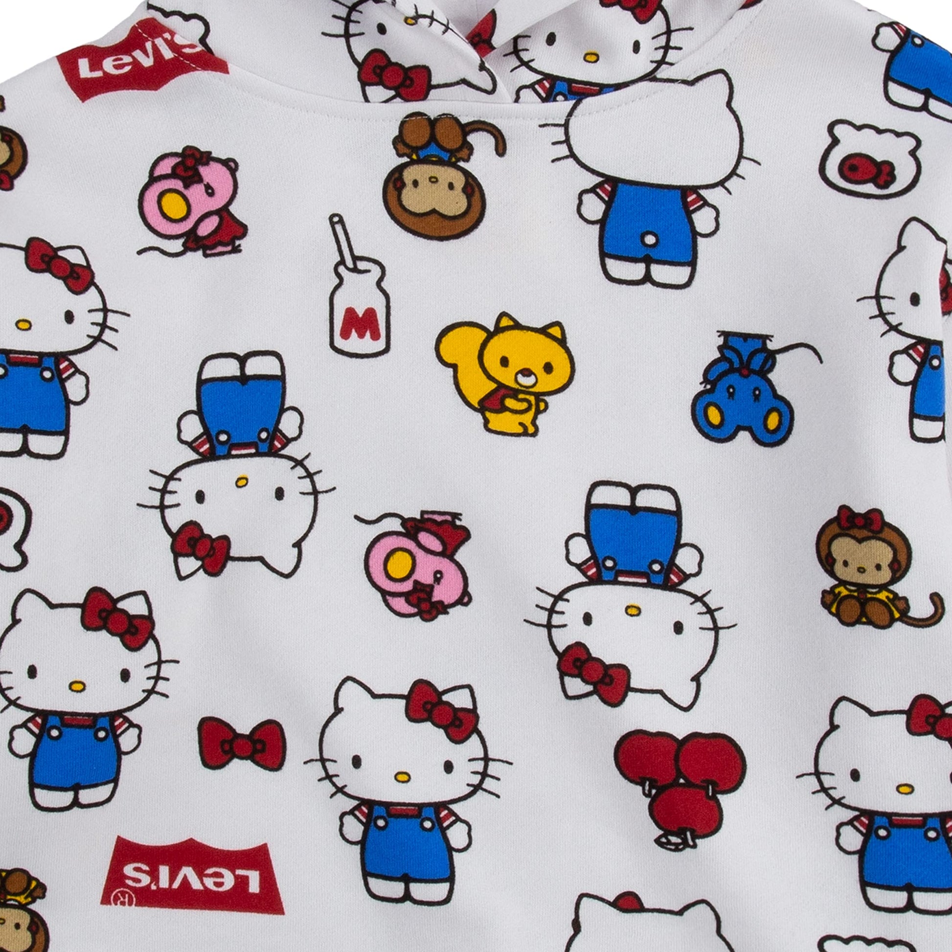 Image 3 of Levi's® x Hello Kitty® Boxy Fit Hoodie (Little Kids)