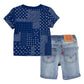 Image 2 of Short Sleeve Denim Shorts Set (Infant)